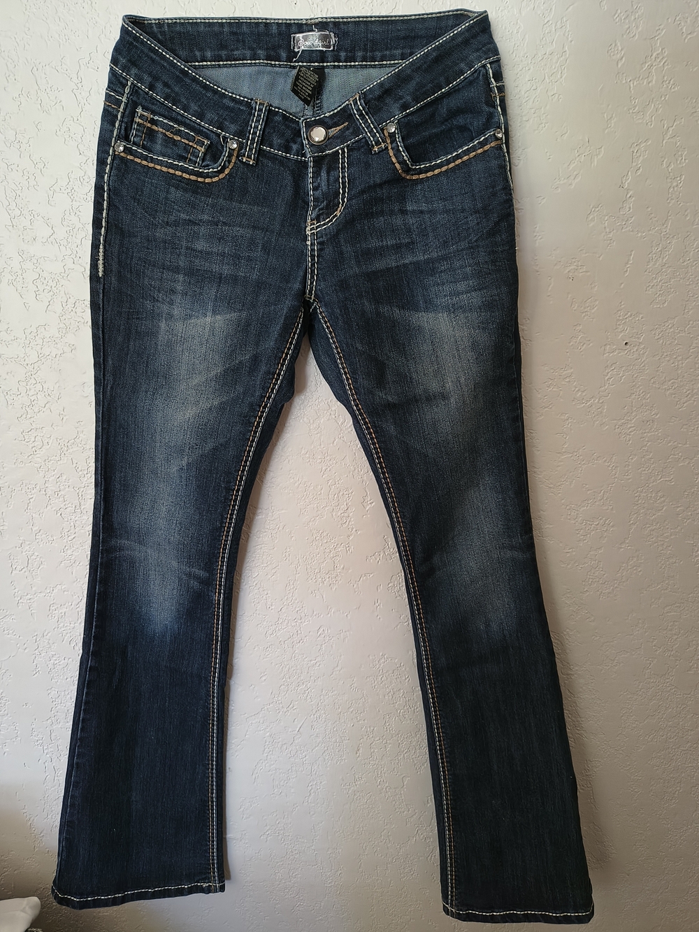 Soundgirl Dark Blue Bootcut Jeans with Embellished Pocket - Picture 2 of 5